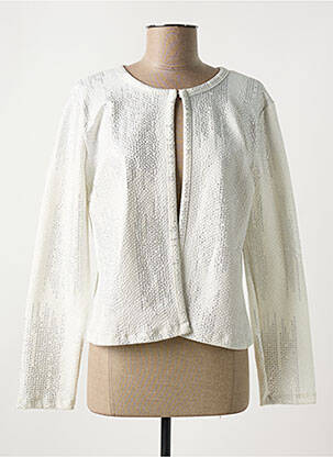 Veste casual col rond argent GUY DUBOUIS femme