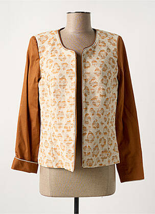 Veste chic col v marron GREGORY PAT femme