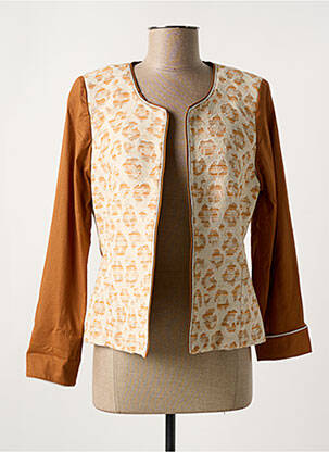Veste chic col v marron MERI & ESCA femme