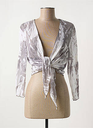Boléro maille fine gris MERI & ESCA femme