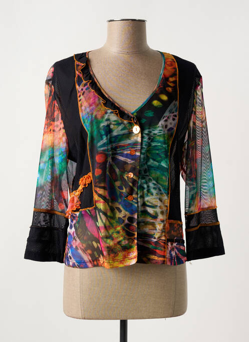 Gilet manches longues noir FRANCE RIVOIRE pour femme