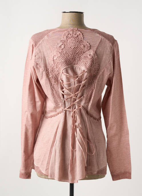 Gilet manches longues rose MERI & ESCA pour femme