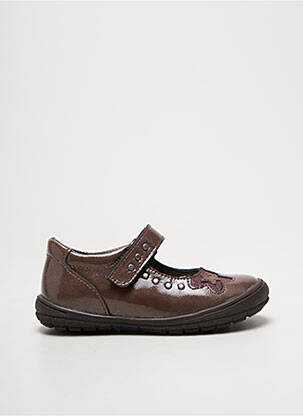 Ballerines tissage vernis bout rond marron BOPY fille