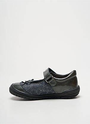 Ballerines matière lisse bout rond gris BOPY fille