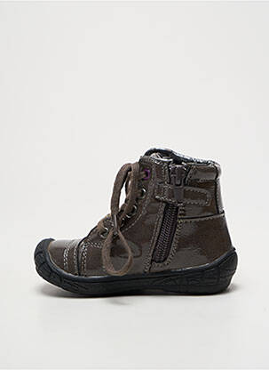 Bottines/boots matière lisse bout rond marron KOUKI fille