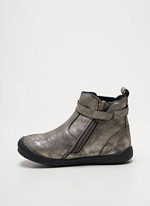 Bottines/boots tissage satiné bout rond or KOUKI fille