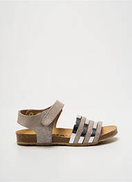 Sandales/nu pieds tissage satiné bout ouvert argent EMMA fille