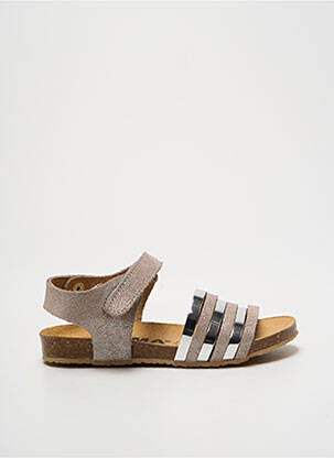 Sandales/nu pieds tissage satiné bout ouvert argent EMMA fille