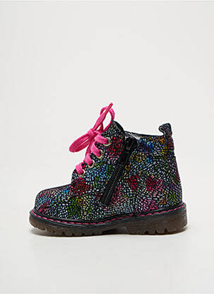Bottines/boots fermeture zip et lacets talon bas noir BOPY fille