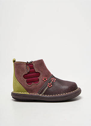 Bottines/boots voute plantaire bout rond violet BOPY fille