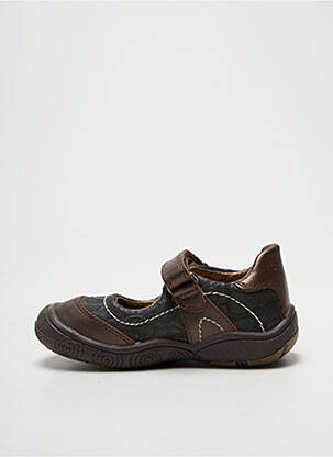 Ballerines matière lisse bout rond marron BOPY fille