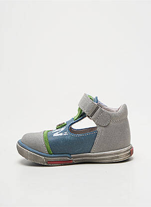 Bottillons fermeture scratch bout rond bleu BOPY garcon