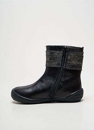 Bottines/boots matière lisse bout rond noir BOPY fille