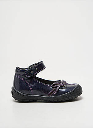 Ballerines tissage vernis bout rond violet BOPY fille