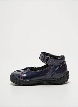 Ballerines tissage vernis bout rond violet BOPY fille
