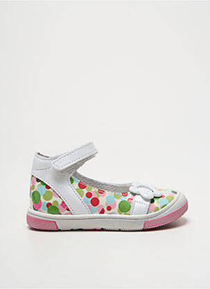 Ballerines tissage vernis bout rond blanc BOPY fille