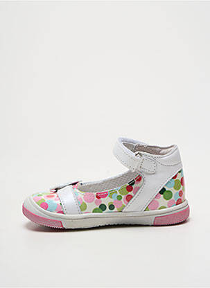Ballerines tissage vernis bout rond blanc BOPY fille