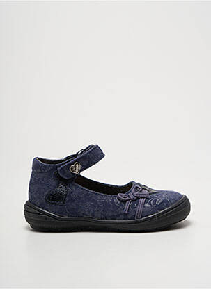 Ballerines impression bout rond bleu BOPY fille