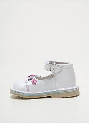Ballerines tissage satiné chiquet blanc BOPY fille