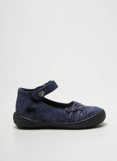 Ballerines impression bout rond bleu BOPY fille