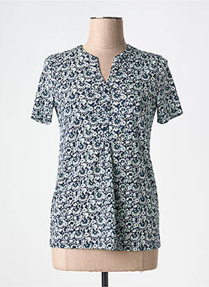 T-shirt stretch manches courtes bleu DIANE LAURY femme