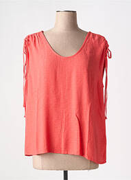 Blouse manches courtes manches courtes orange MD'M femme