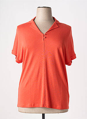 Polo coupe cintrée manches courtes orange BAGORAZ femme