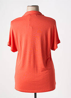 Polo coupe cintrée manches courtes orange BAGORAZ femme