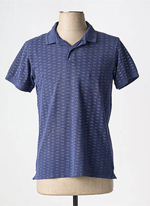 Polo coupe cintrée manches courtes bleu REVER MILE homme