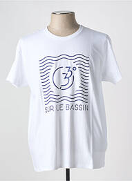 T-shirt coupe droite manches courtes blanc 33 SUR LE BASSIN homme