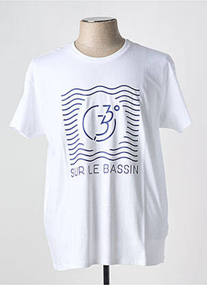 T-shirt coupe droite manches courtes blanc 33 SUR LE BASSIN homme