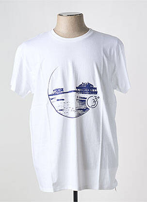 T-shirt coupe droite manches courtes blanc 33 SUR LE BASSIN homme