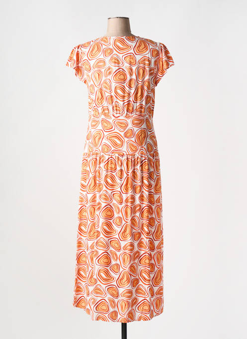 Robe mi-longue orange MD'M pour femme