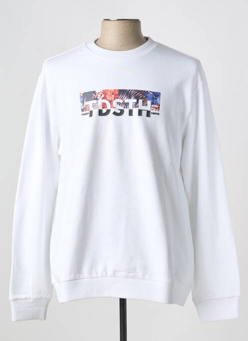 Sweat-shirt blanc TEDDY SMITH pour homme