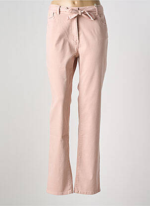 Pantalon droit stretch taille normale rose DIANE LAURY femme