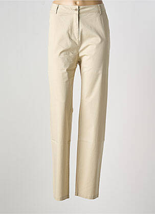Pantalon droit stretch taille normale beige AGATHE & LOUISE femme
