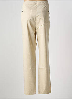 Pantalon droit stretch taille normale beige AGATHE & LOUISE femme