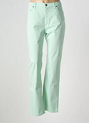 Pantalon droit stretch taille normale vert LCDN femme