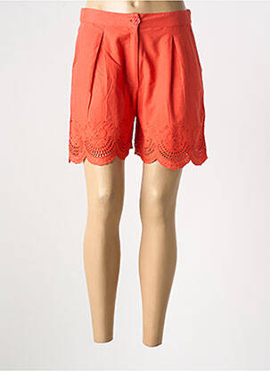 Short fermeture zippée sous rabat boutonné taille normale rouge MD'M femme