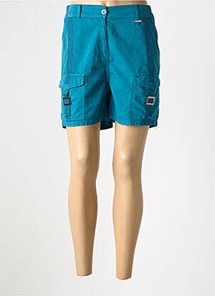 Short fermeture zippée sous rabat boutonné taille normale bleu AGATHE & LOUISE femme