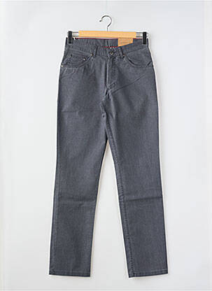 Pantalon slim tissage popeline taille normale gris HAROLD femme
