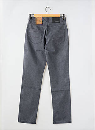 Pantalon slim tissage popeline taille normale gris HAROLD femme
