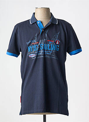 Polo stretch manches courtes bleu SEA BARRIER homme