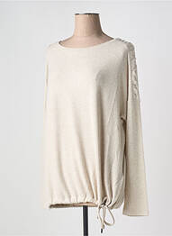 Pull tissage chiné manches longues beige CECIL femme