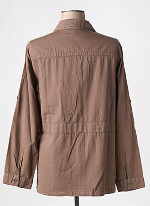 Veste casual col chemisier marron AGATHE & LOUISE femme