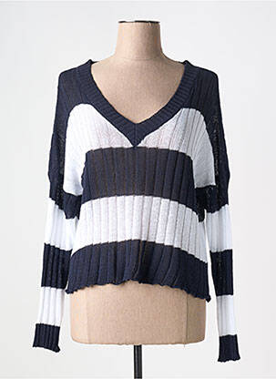 Pull coupe cintrée manches longues blanc KESY femme