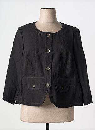 Veste chic tissage crêpe noir CHRISTINE LAURE femme