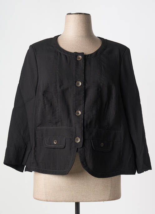 Veste chic tissage crêpe noir CHRISTINE LAURE femme