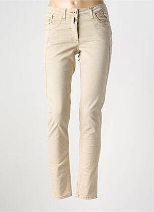Pantalon slim stretch taille normale beige CECIL femme