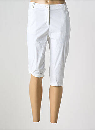 Pantacourt stretch taille normale blanc AGATHE & LOUISE femme